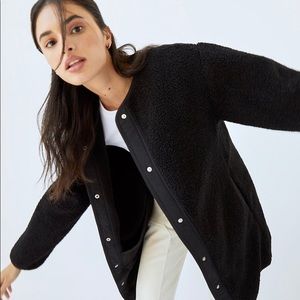 Black Sherpa bomber style jacket
